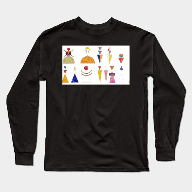 Kandinsky Gate of Kiev watercolor sketch Long Sleeve T-Shirt by PixDezines